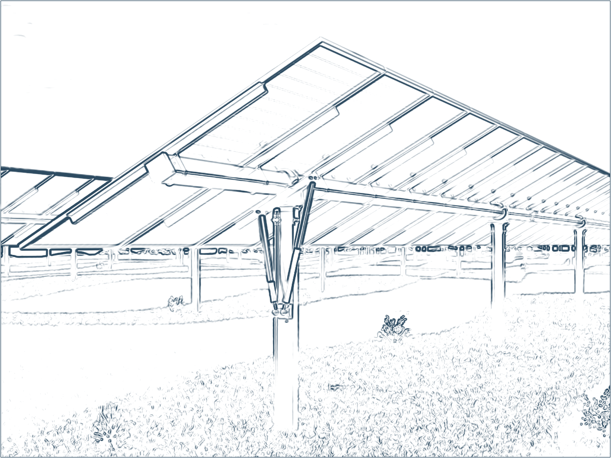 Agri-PV & Speicher — Handskizze